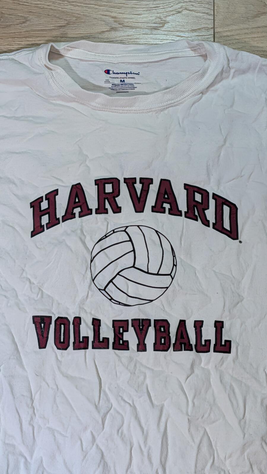 Champion Men's Harvard Volleyball T Shirt - White - Size Medium