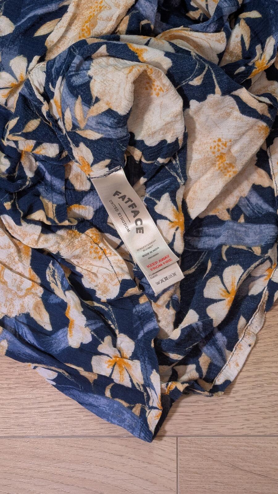 FatFace Women's Floral T Shirt - Blue - Size 10