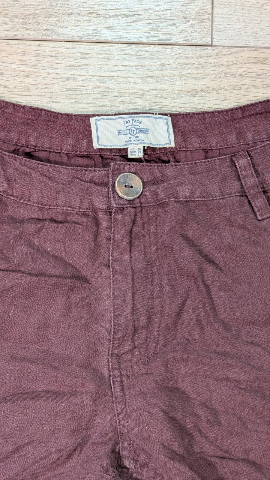 FatFace Women's Trousers - Burgundy - Size 10