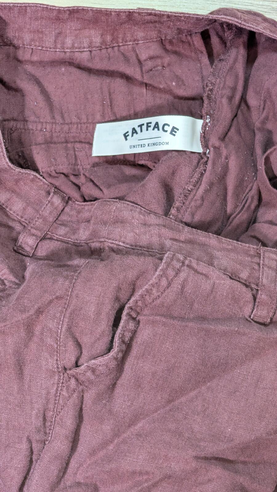 FatFace Women's Trousers - Burgundy - Size 10