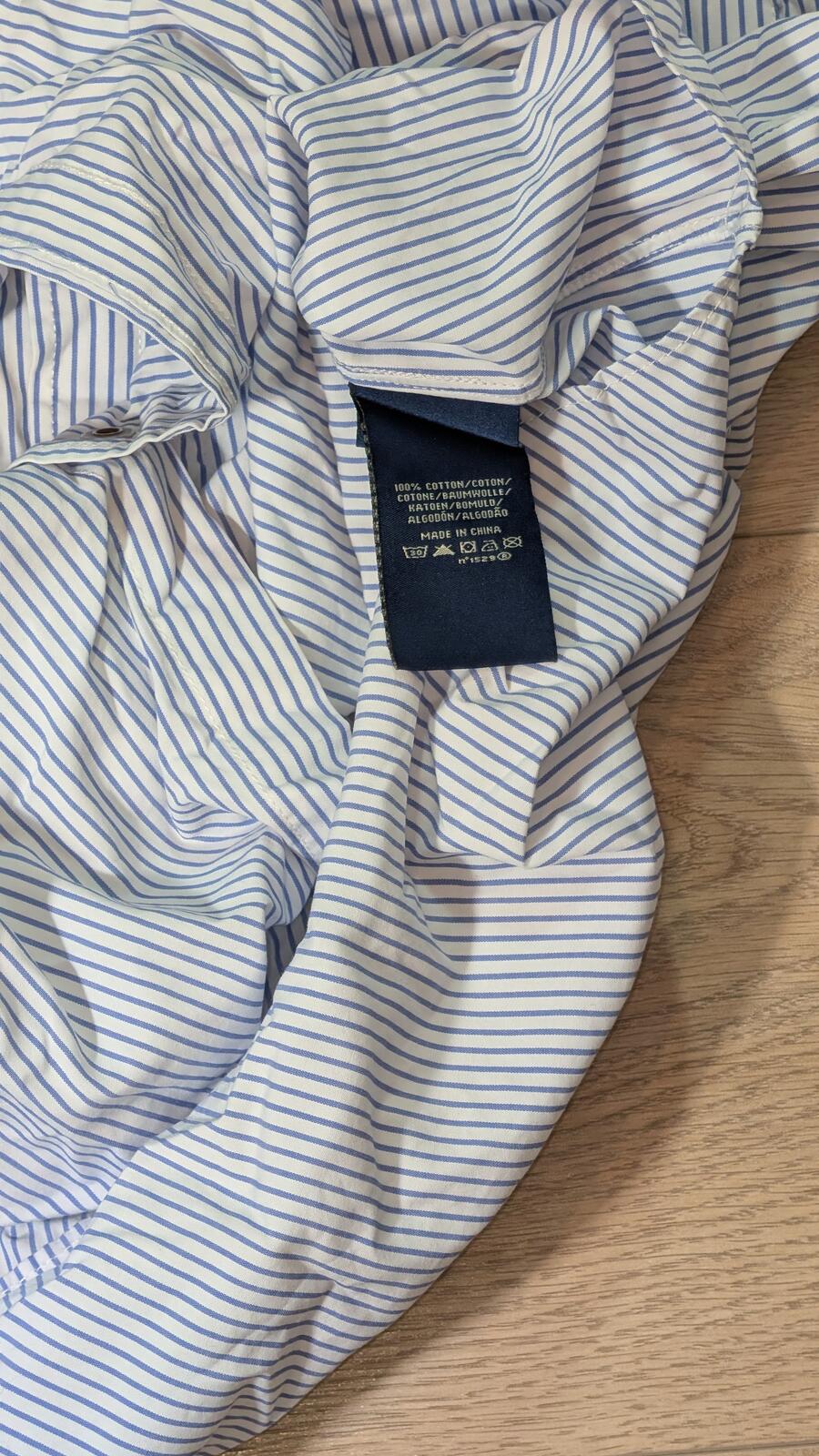 Ralph Lauren Men's Striped Shirt - Blue - Size Medium