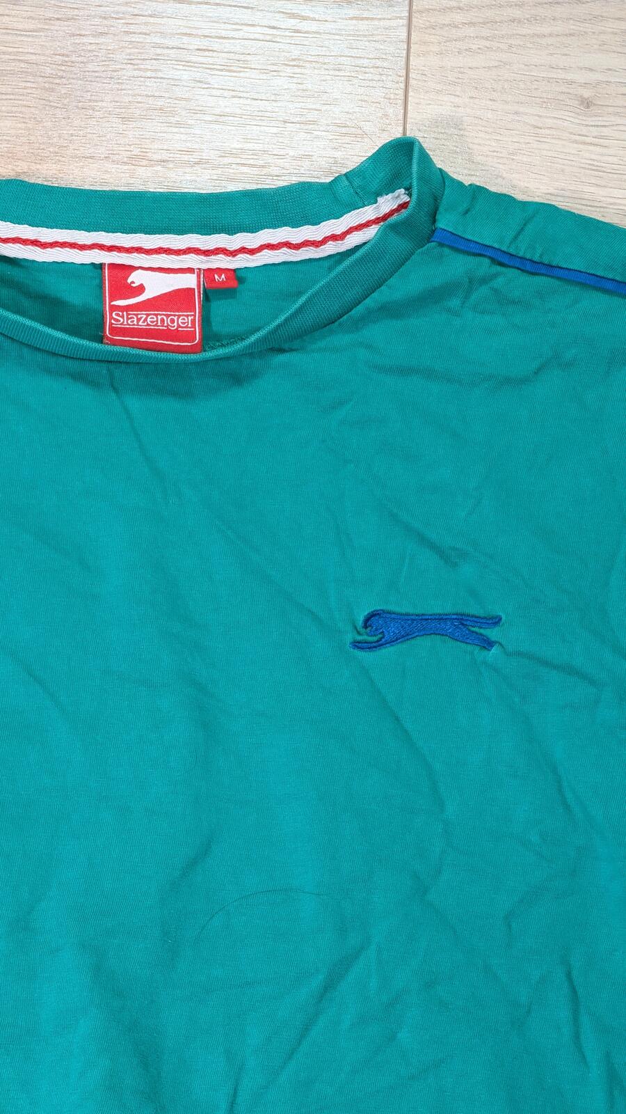 Slazenger Men's T Shirt - Green - Size Medium