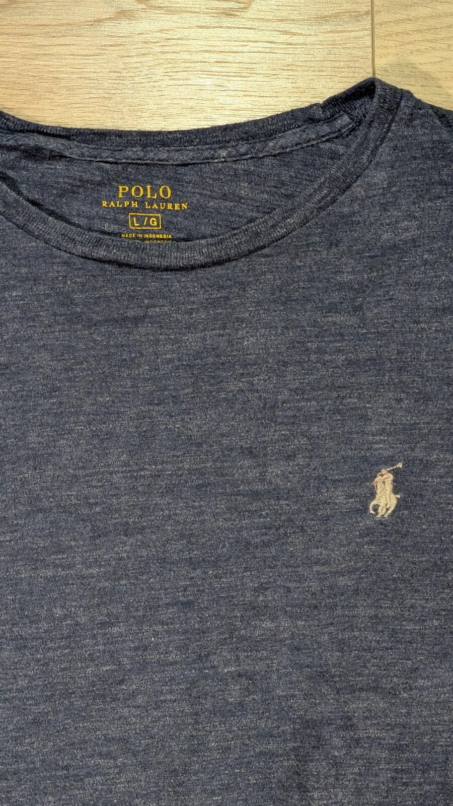 Ralph Lauren Men's Long Sleeved T Shirt - Blue - Size Large