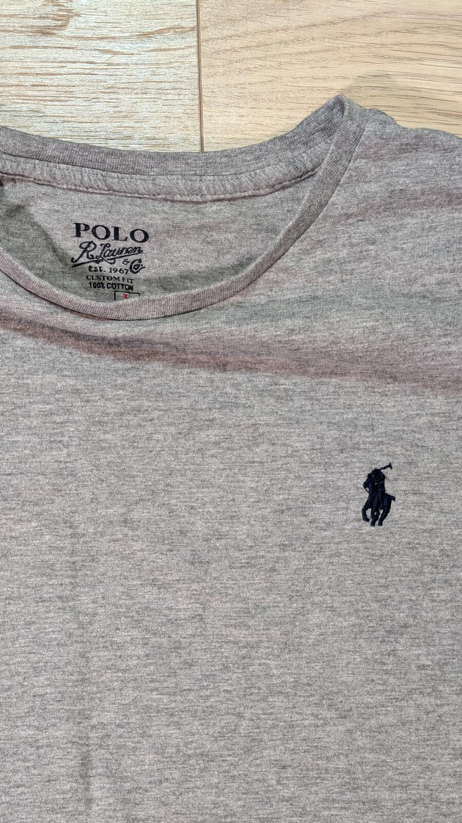 Ralph Lauren Men's Custom Fit T Shirt - Grey - Size Large