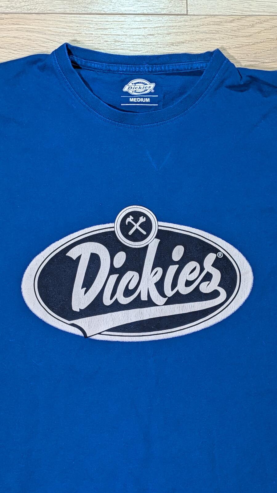 Dickies Men's T Shirt - Blue - Size Medium