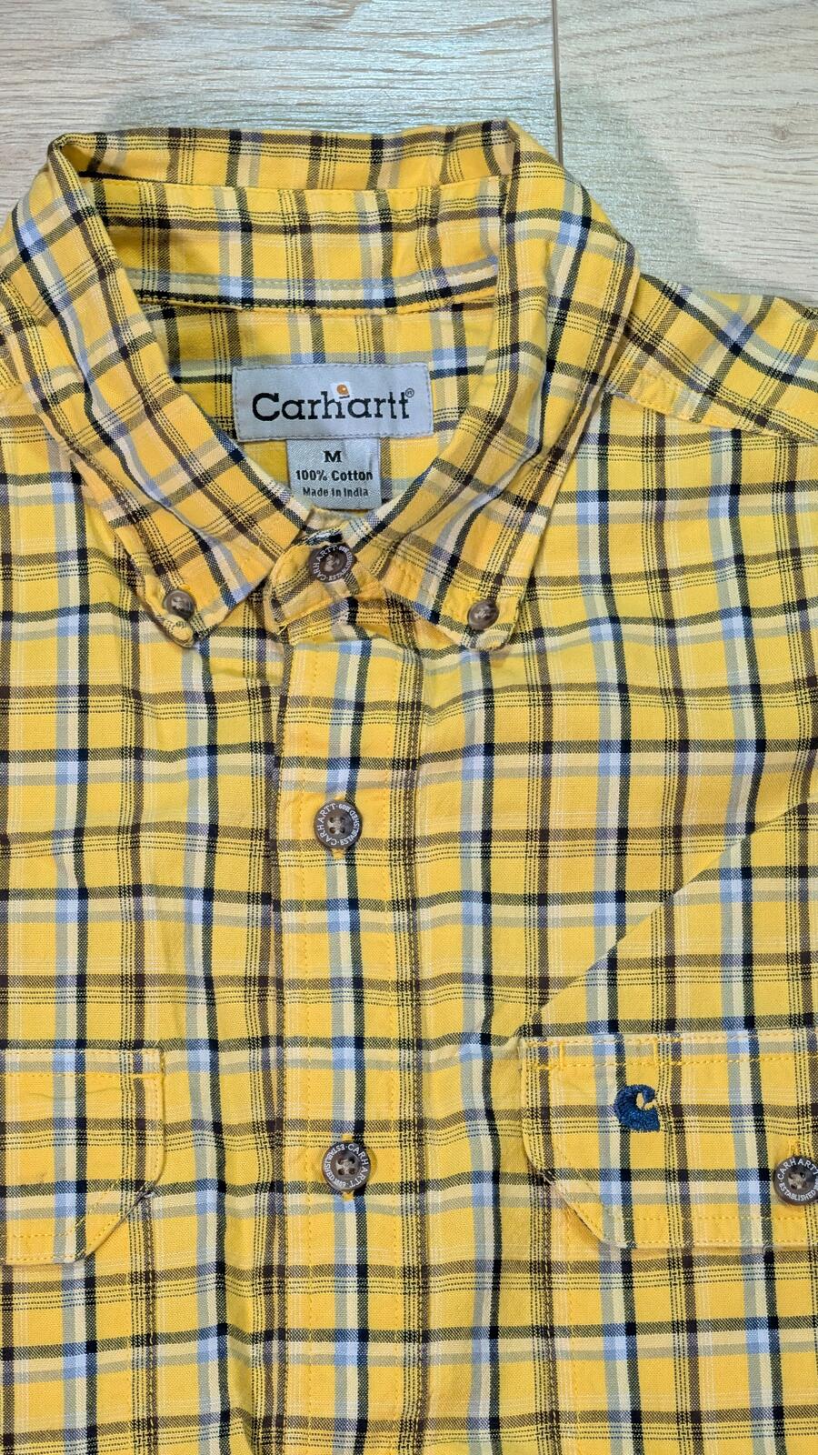 Carhartt Men's Check Shirt - Yellow - Size Medium