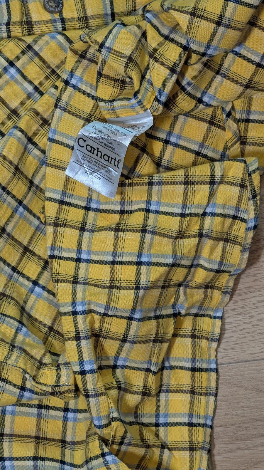 Carhartt Men's Check Shirt - Yellow - Size Medium