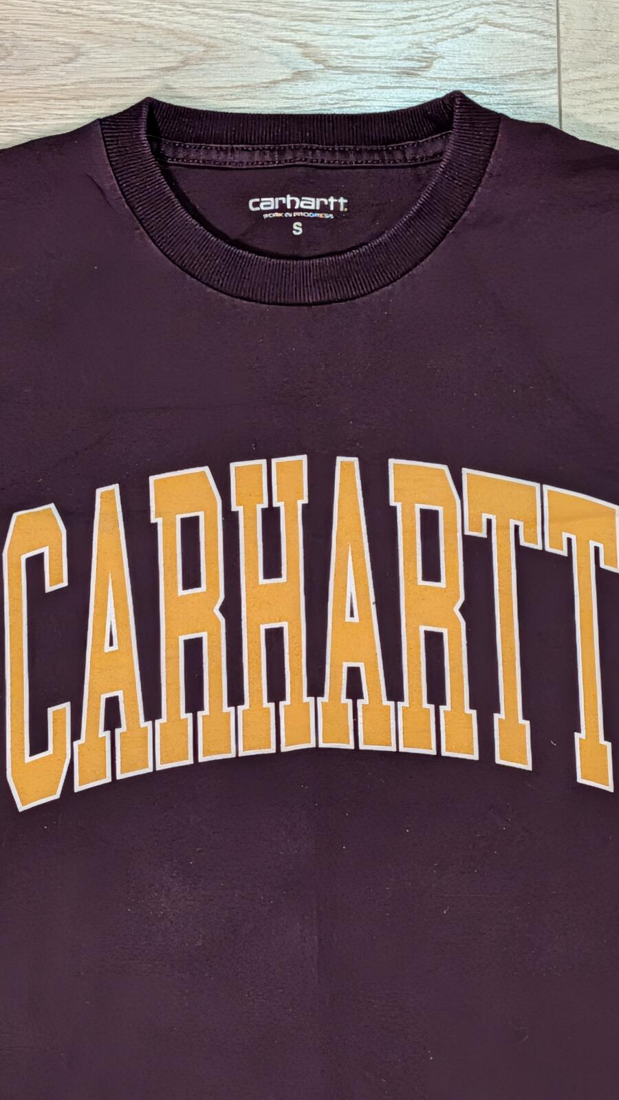 Carhartt Men's T Shirt - Burgundy - Size Small