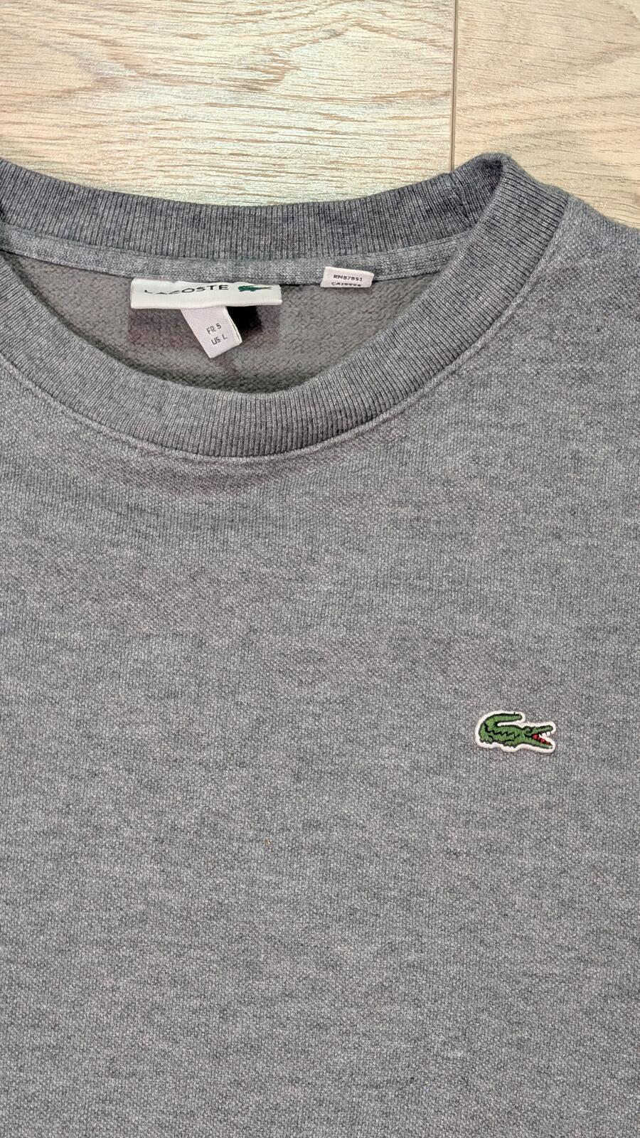 Lacoste Men's Sweatshirt Jumper - Grey - Size 5 / Large