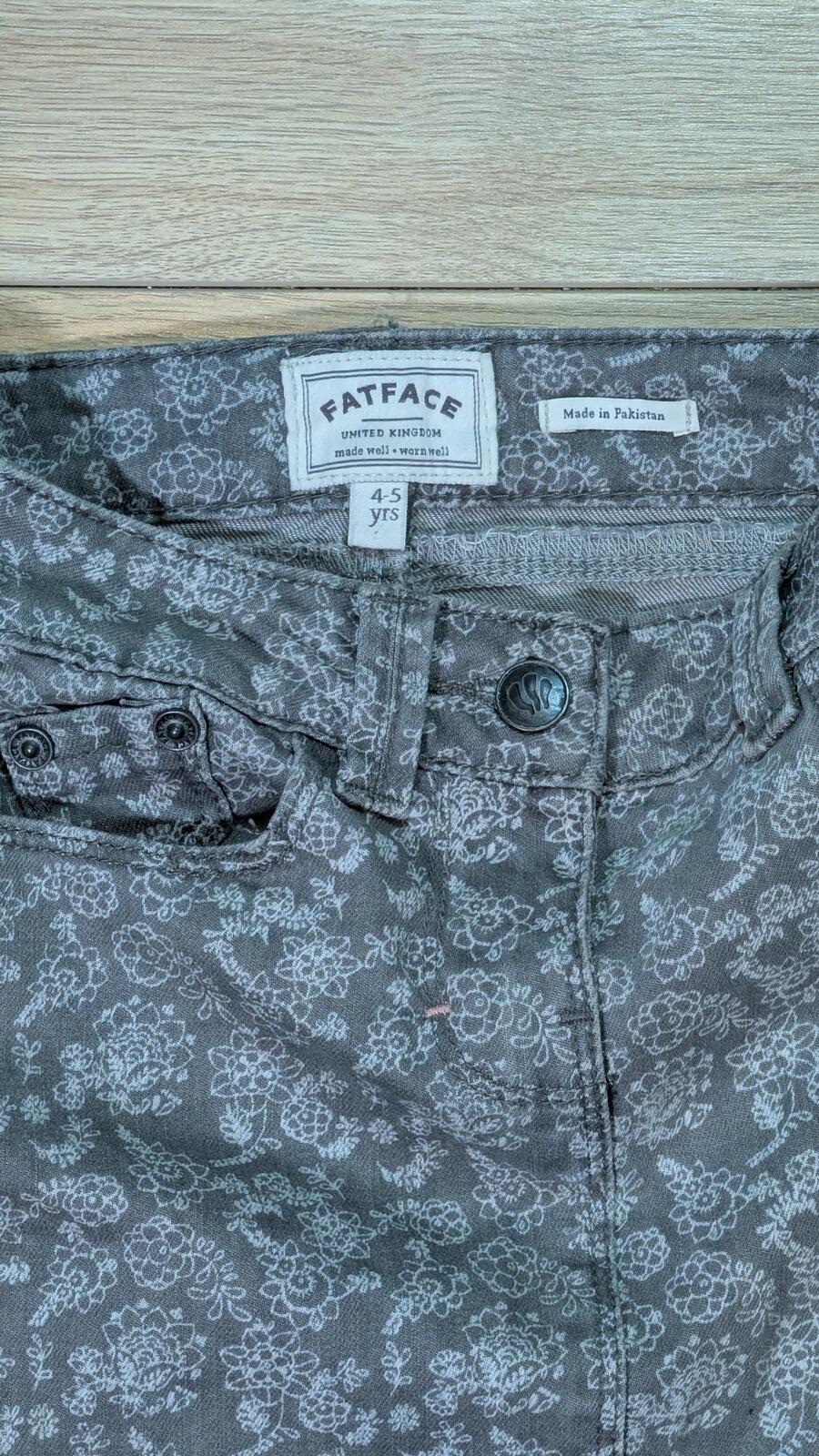 FatFace Girl's Floral Skirt - Grey - Size 4-5 Years