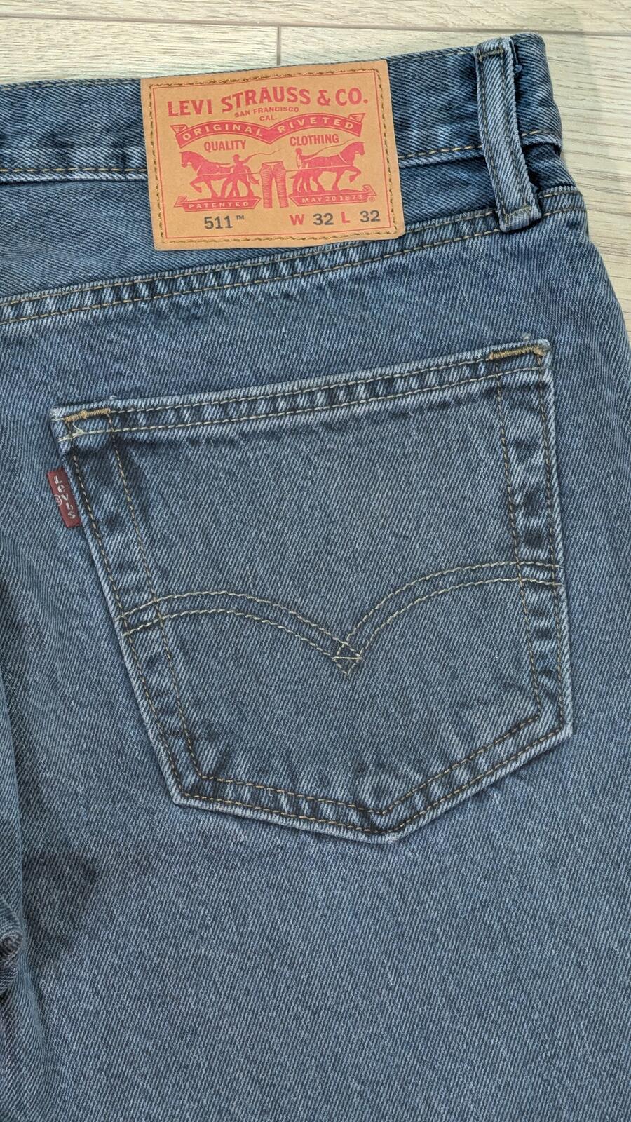 Levi's Men's 511 Straight Jeans - Blue - Size 32W 32L