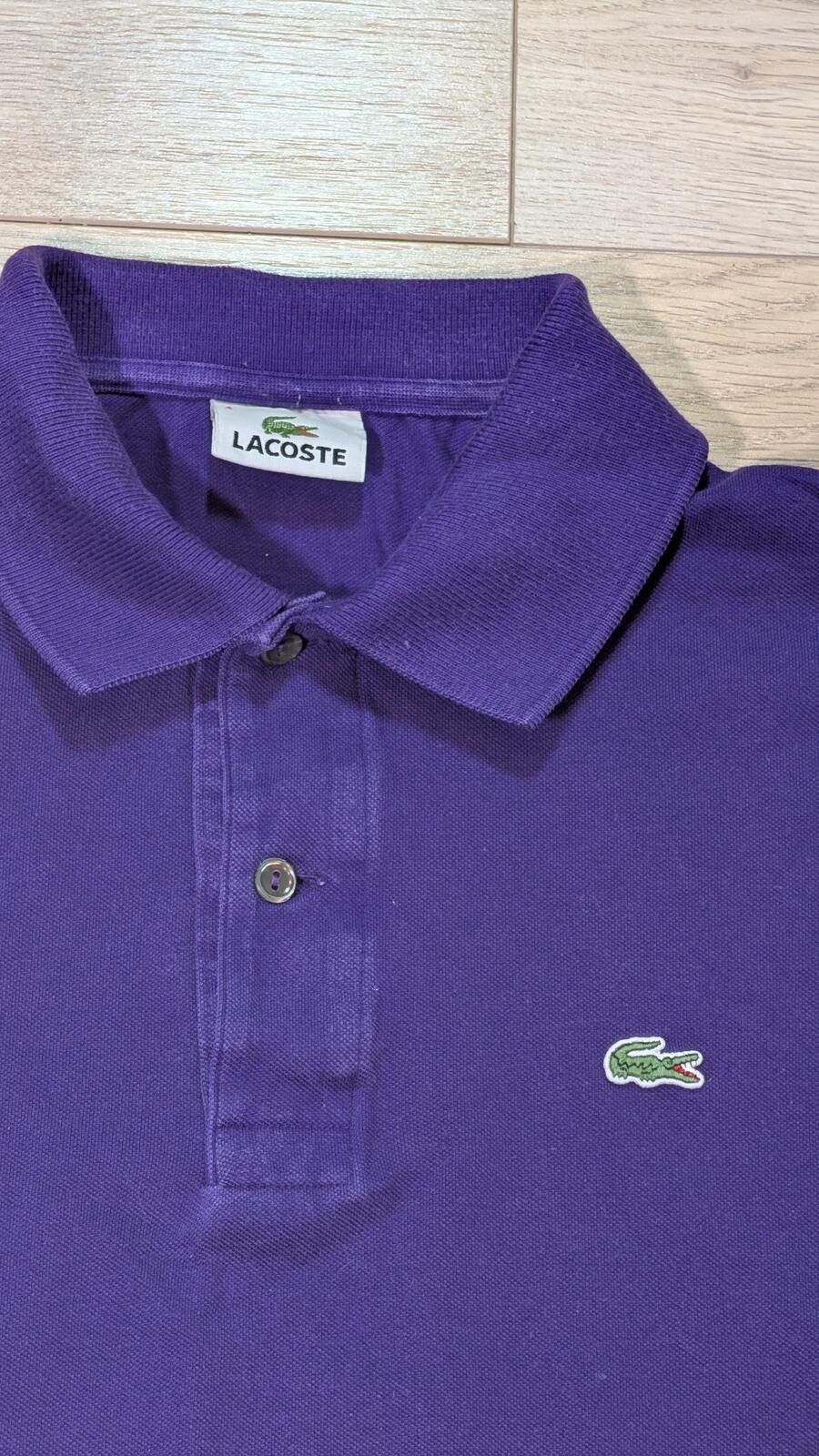 Lacoste Men's Polo T Shirt - Purple - Size 4 / Medium
