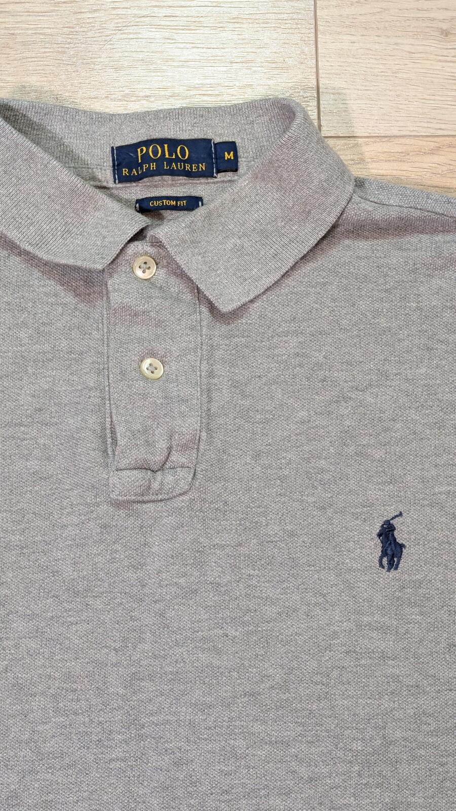 Ralph Lauren Men's Custom Fit Polo T Shirt - Grey - Size Medium