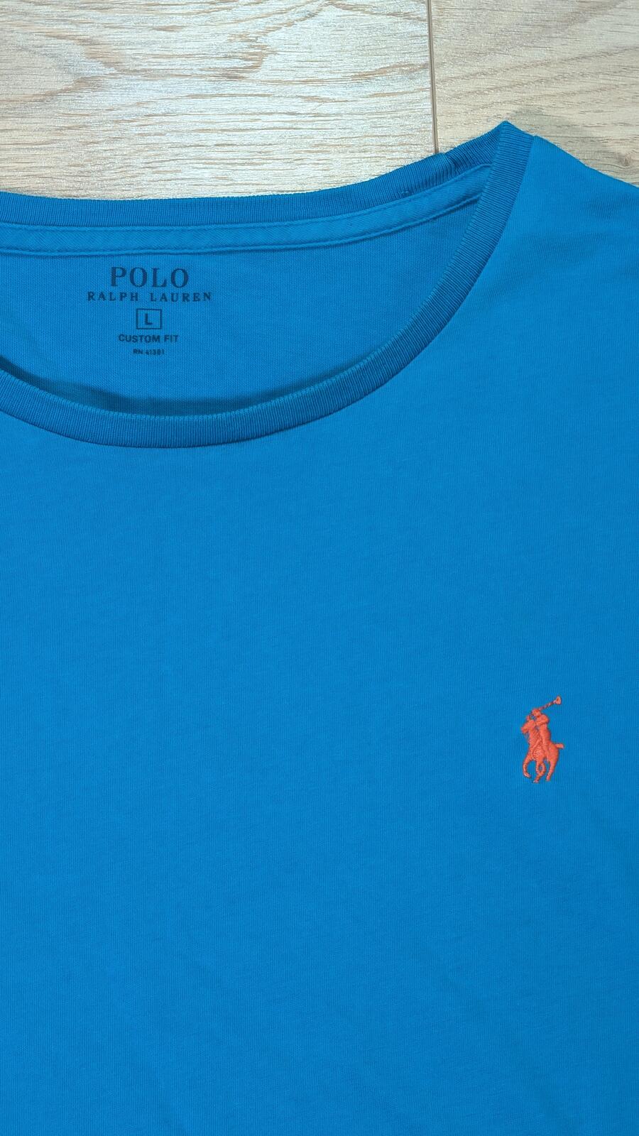 Ralph Lauren Men's Custom Fit T Shirt - Blue - Size Large