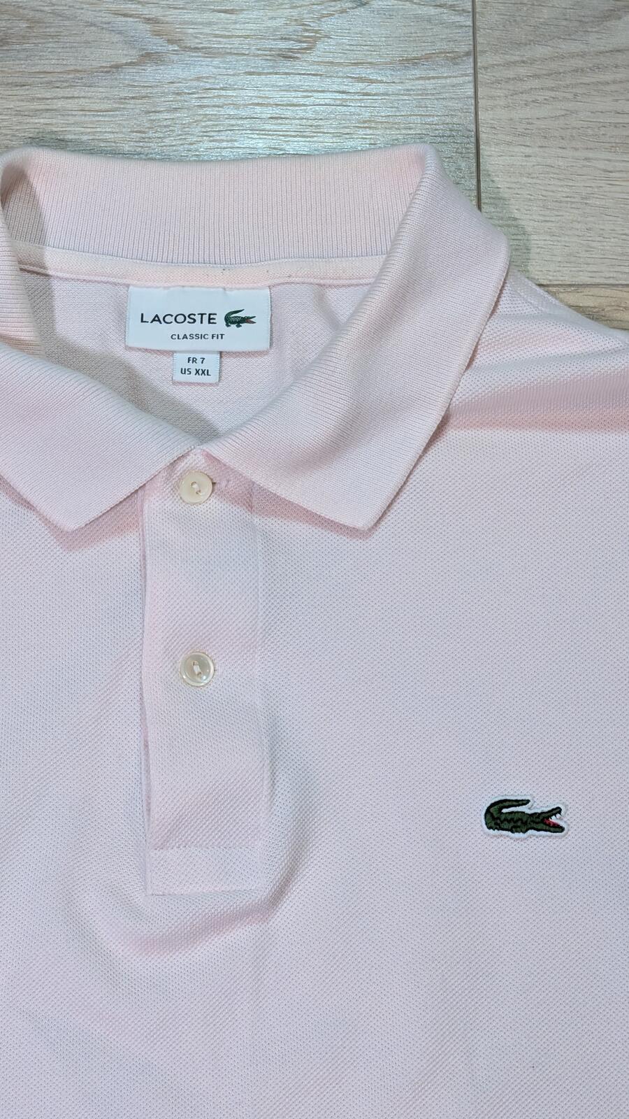 Lacoste Men's Classic Fit Polo T Shirt - Pink - Size 7 / XXL
