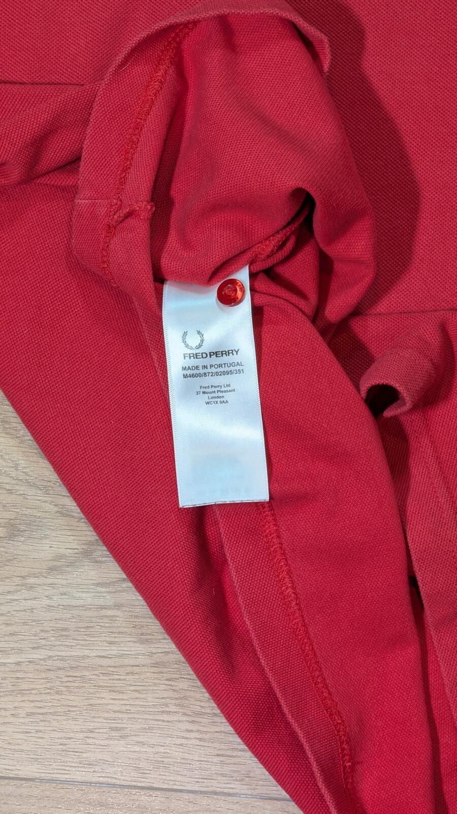 Fred Perry Men's Belgium Polo T Shirt - Red - Size XL