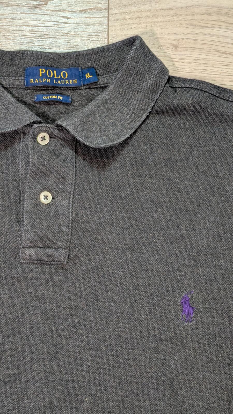 Ralph Lauren Men's Custom Fit Polo T Shirt - Grey - Size XL