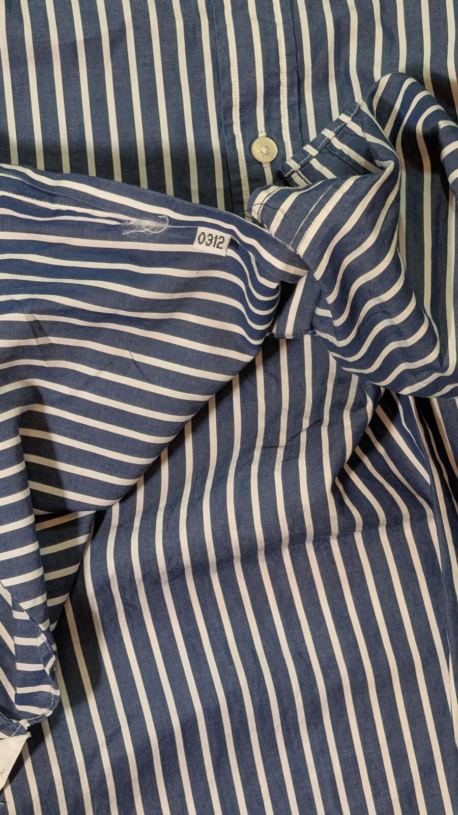 Lacoste Men's Striped Shirt - Blue - Size 38 / Small