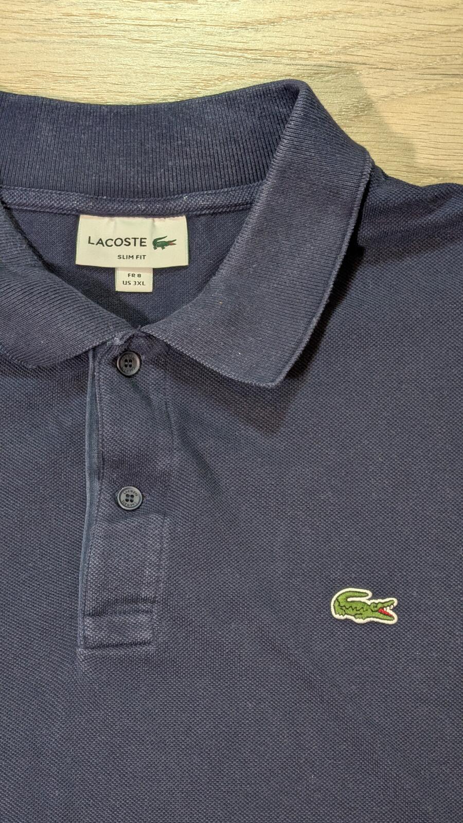 Lacoste Men's Slim Fit Polo T Shirt - Navy - Size 8 / XXXL