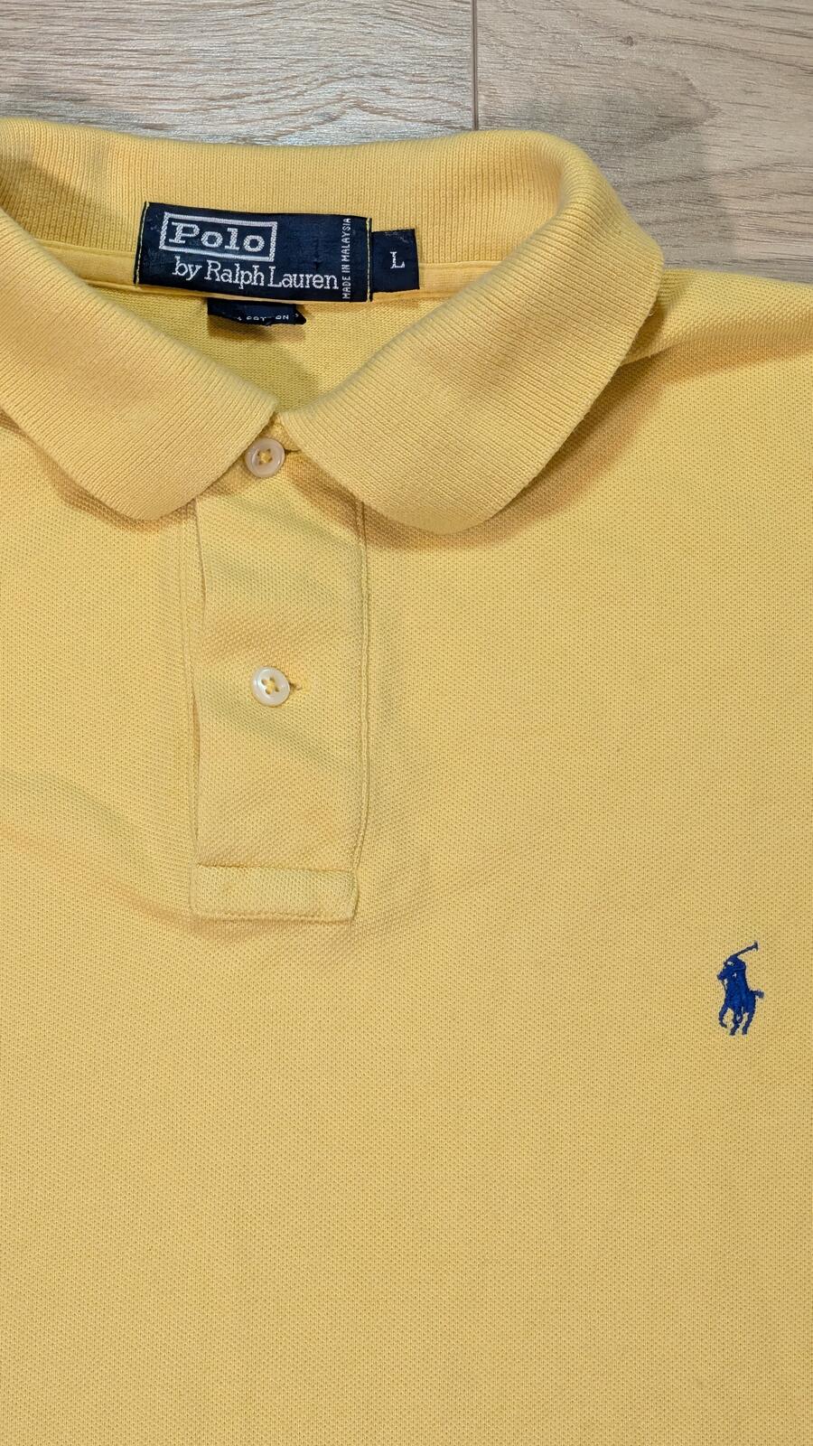 Ralph Lauren Men's Polo T Shirt - Yellow - Size Large