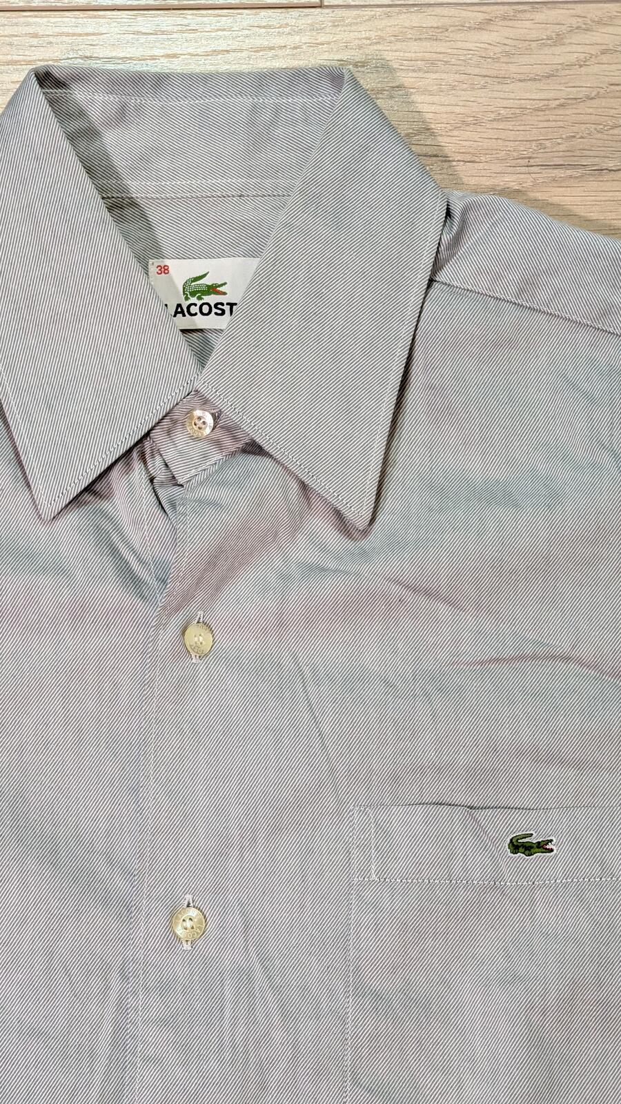 Lacoste Men's Shirt - Grey - Size 38 / Small