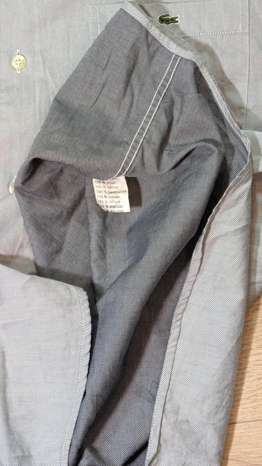 Lacoste Men's Shirt - Grey - Size 38 / Small