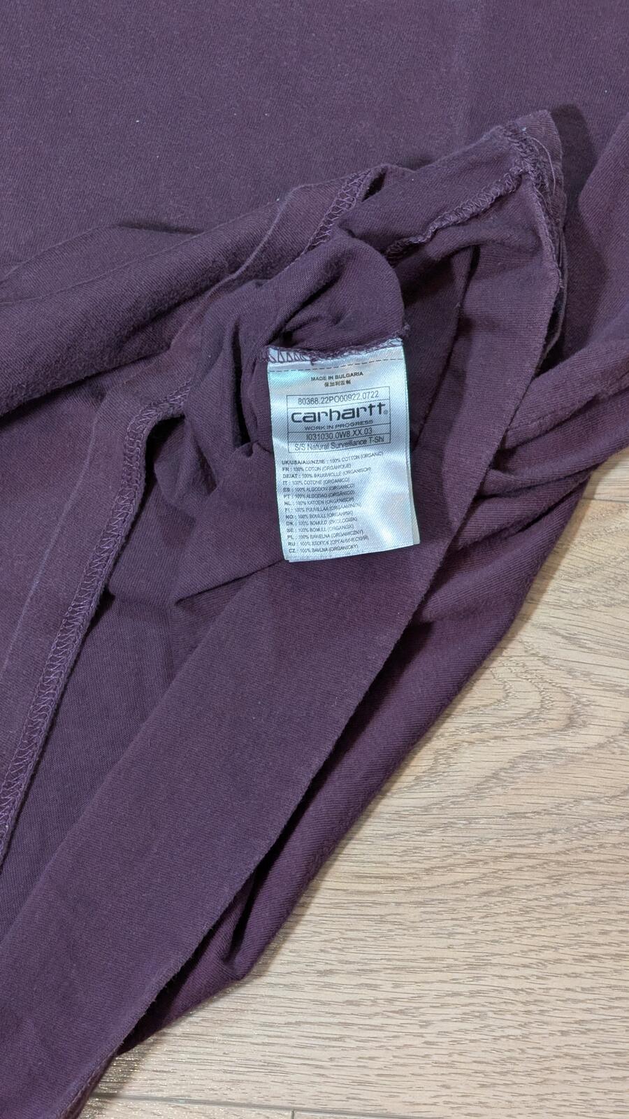 Carhartt Men's T Shirt - Burgundy - Size Medium