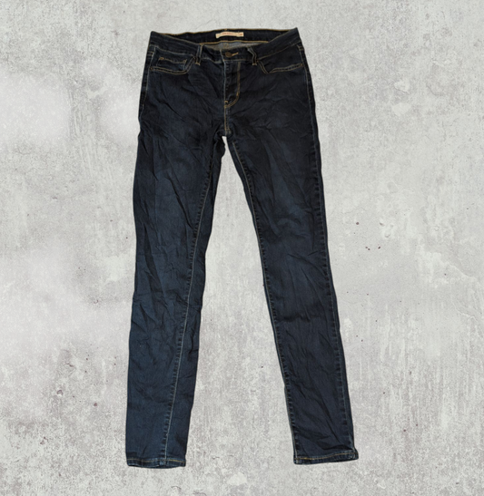 Levi's Women's 711 Skinny Jeans - Blue - Size 26W 28L