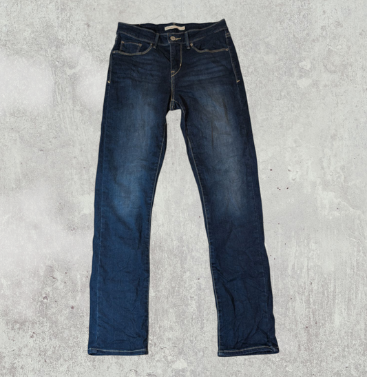 Levi's Women's Classic Mid Rise Skinny Jeans - Blue - Size 27W 28L