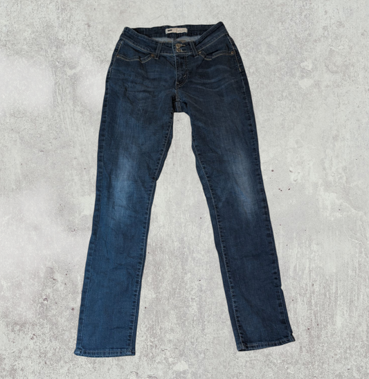 Levi's Women's 529 Curvy Skinny Leg Y2K Jeans - Blue - Size 26W 28L