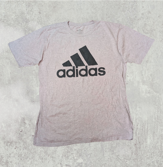 Adidas Men's T Shirt - Grey/Red - Size Large