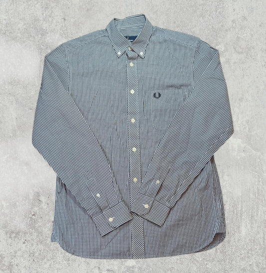 Fred Perry Men's Check Shirt - Black - Size Small