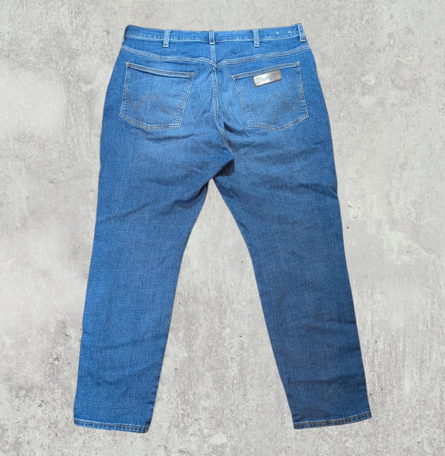 Wrangler Men's River Straight Jeans - Blue - Size 36W 30L