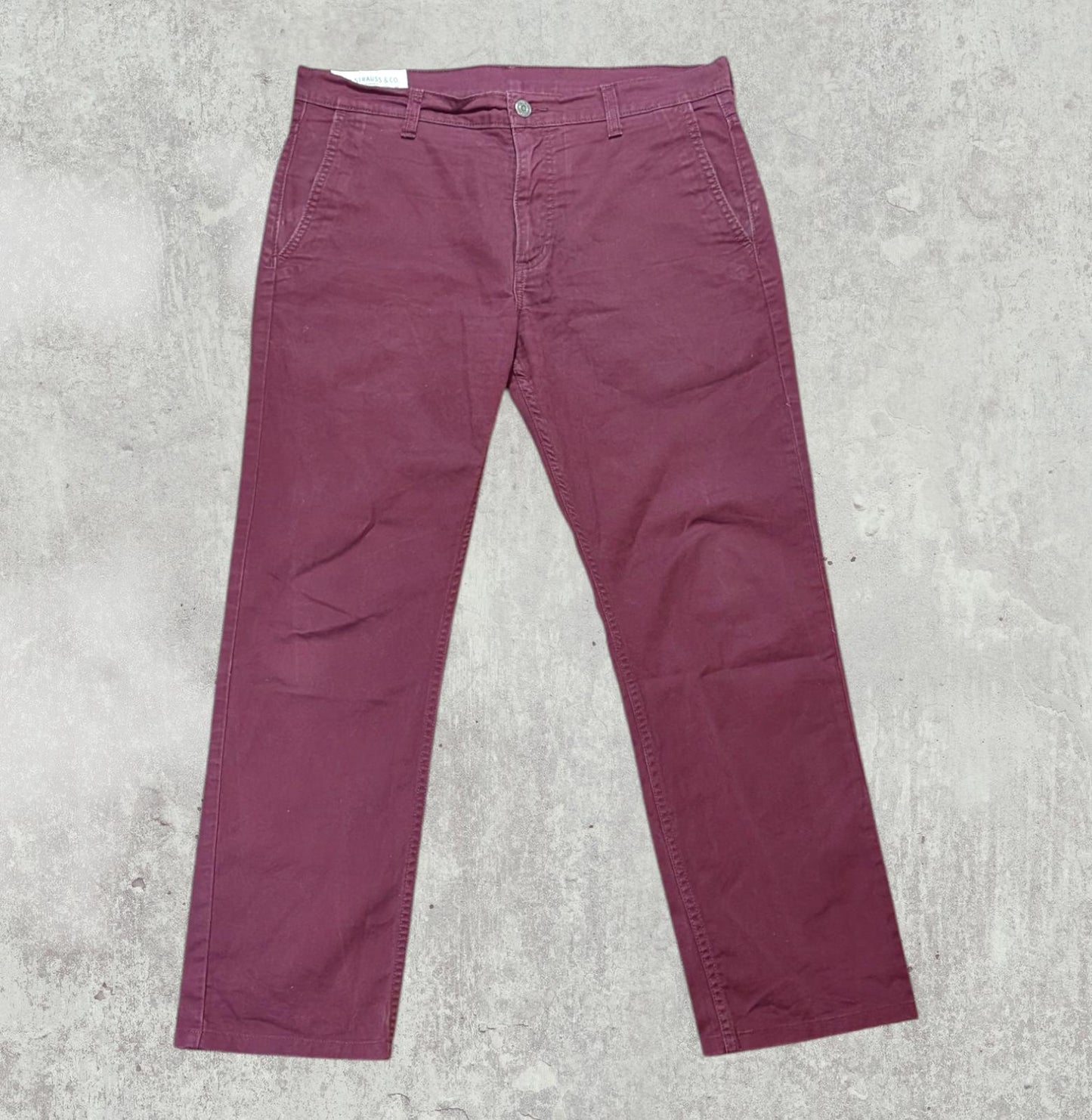 Levi's Men's Chino Trousers - Burgundy - Size 34W 28L