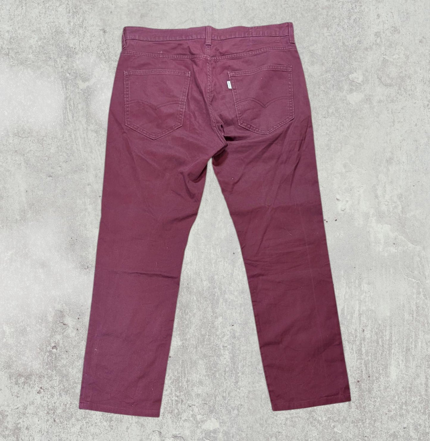 Levi's Men's Chino Trousers - Burgundy - Size 34W 28L