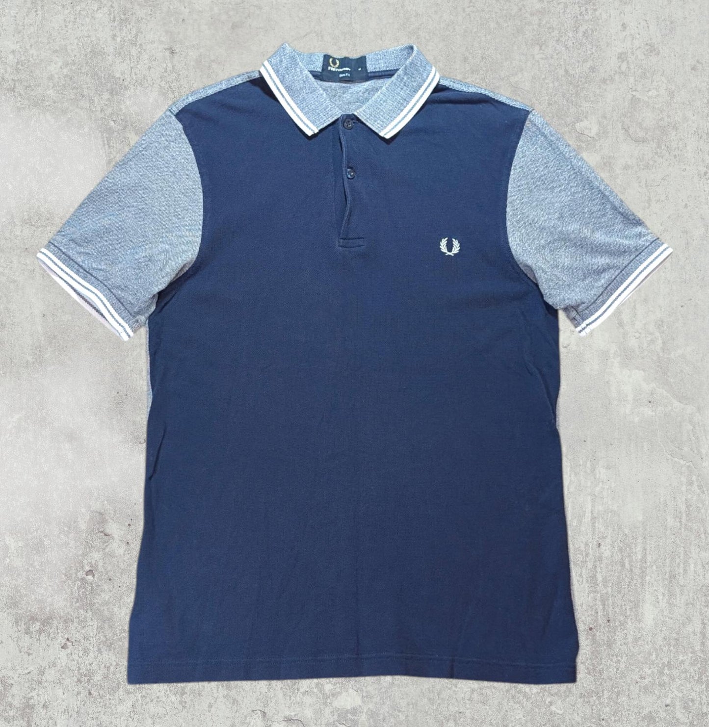 Fred Perry Men's Slim Fit Polo T Shirt - Navy - Size Medium