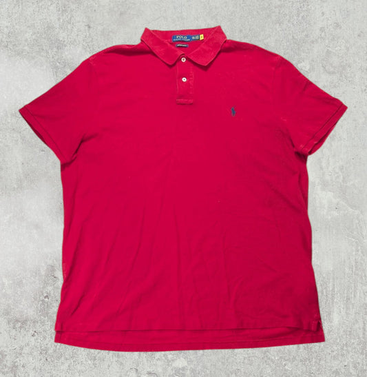 Ralph Lauren Men's Custom Slim Fit Polo T Shirt - Red - Size XXL