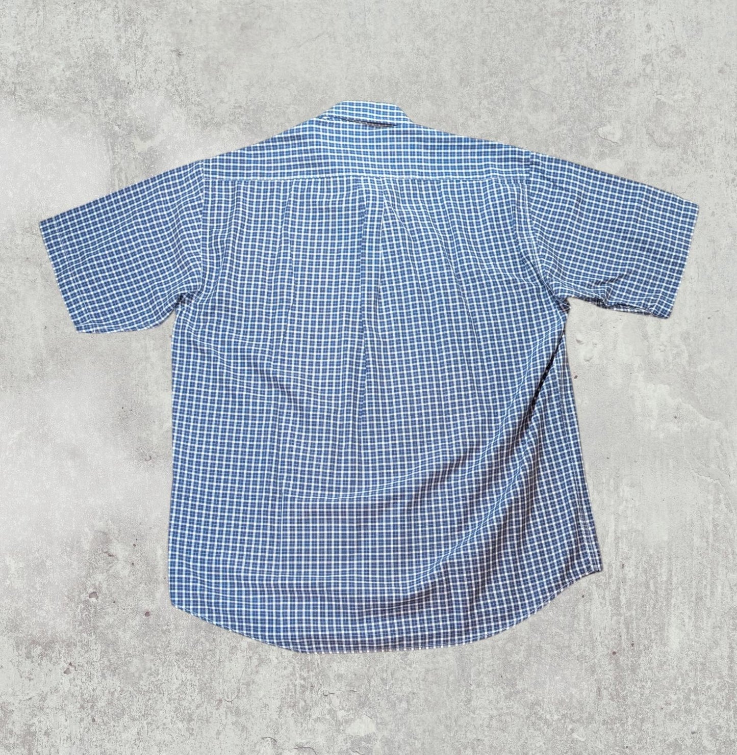 Lacoste Men's Check Shirt - Navy - Size 40 / Medium