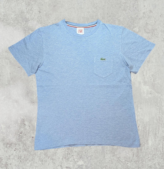 Lacoste Men's T Shirt - Blue - Size 2 / XS