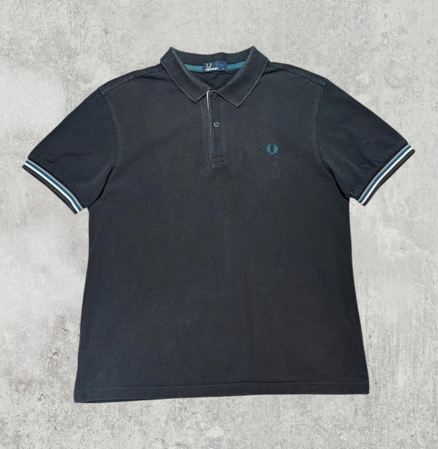Fred Perry Men's Polo T Shirt - Black - Size Large