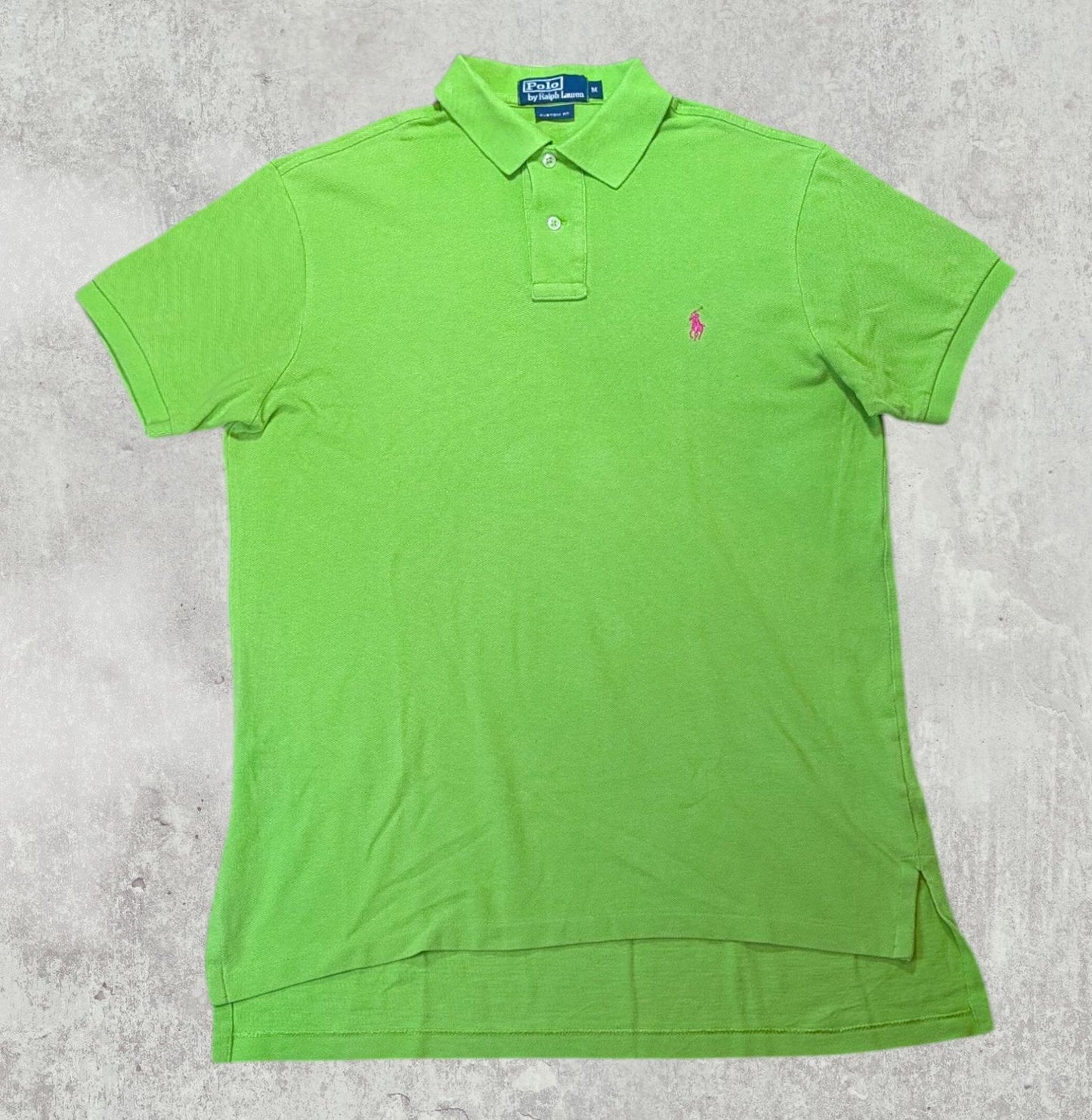 Ralph Lauren Men's Custom Fit Polo T Shirt - Green - Size Medium