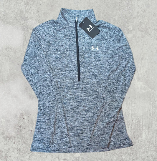 Under Armour Women's Heatgear 1/2 Zip Jumper - Grey - Size XS