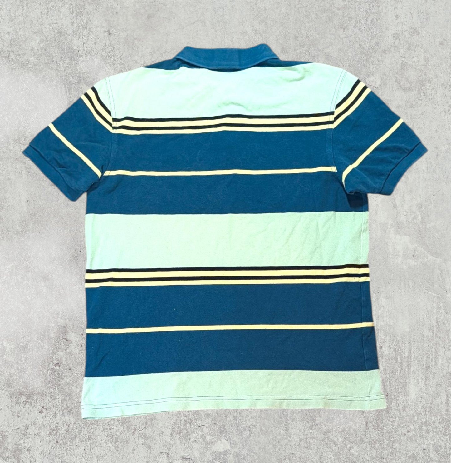 Fred Perry Men's Striped Polo T Shirt - Green - Size Medium