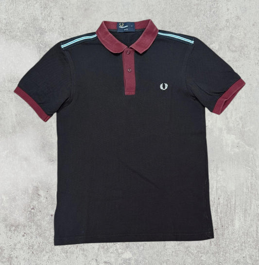 Fred Perry Men's Slim Fit Polo T Shirt - Black - Size Small