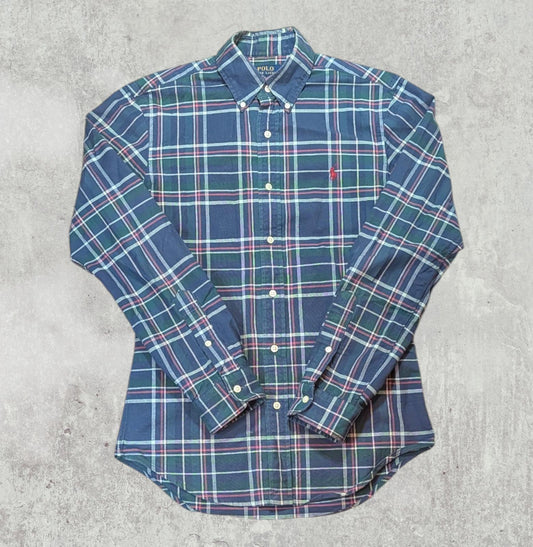 Ralph Lauren Men's Slim Fit Check Shirt - Green - Size Small