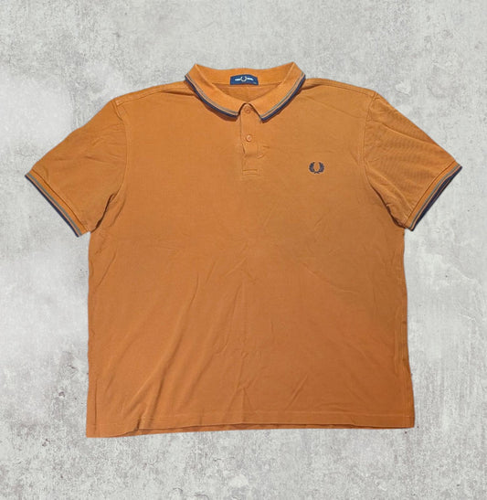 Fred Perry Men's Polo T Shirt - Brown - Size XXL