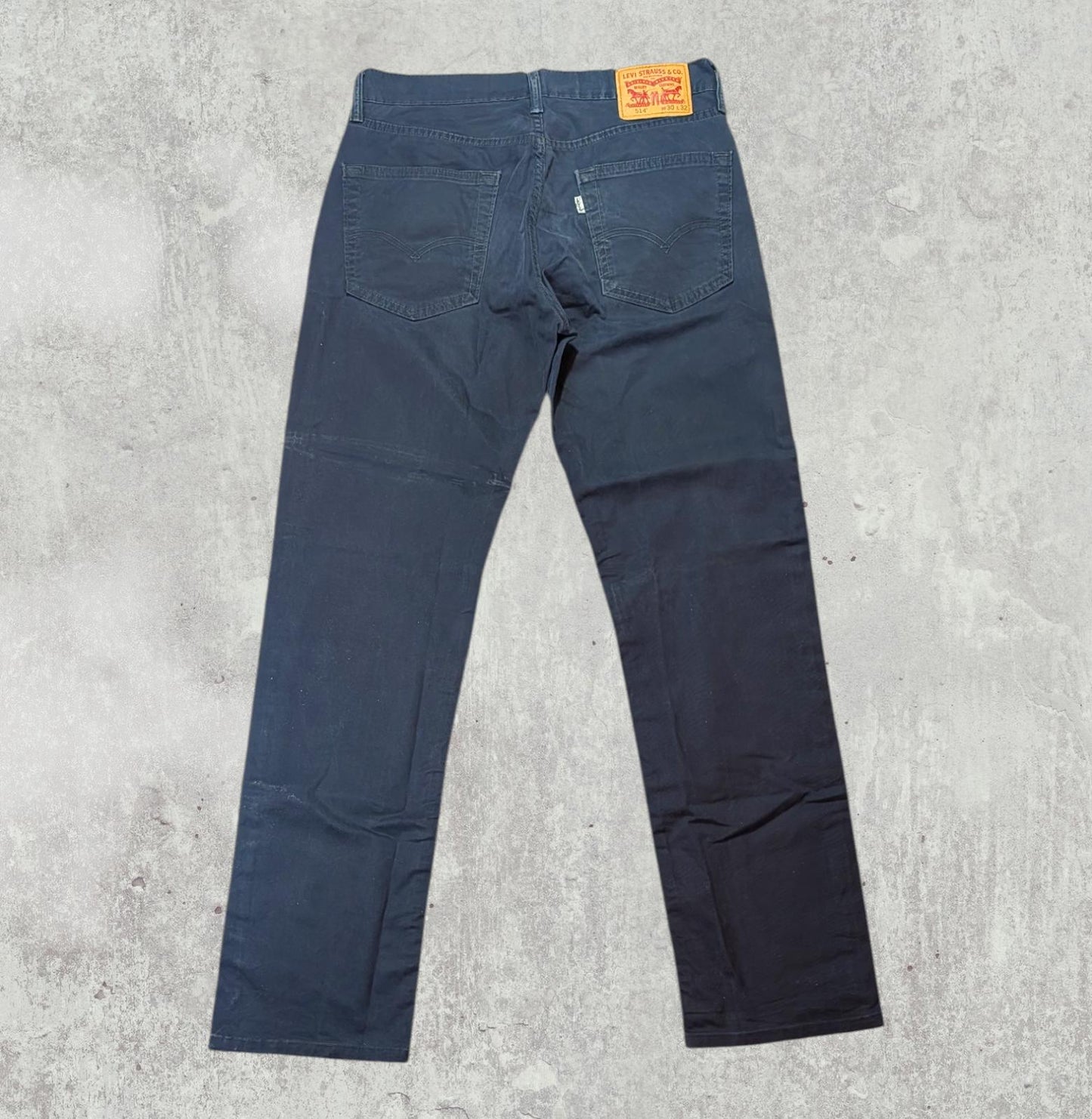 Levi's Men's 514 Straight Chino Trousers - Navy - Size 30W 32L