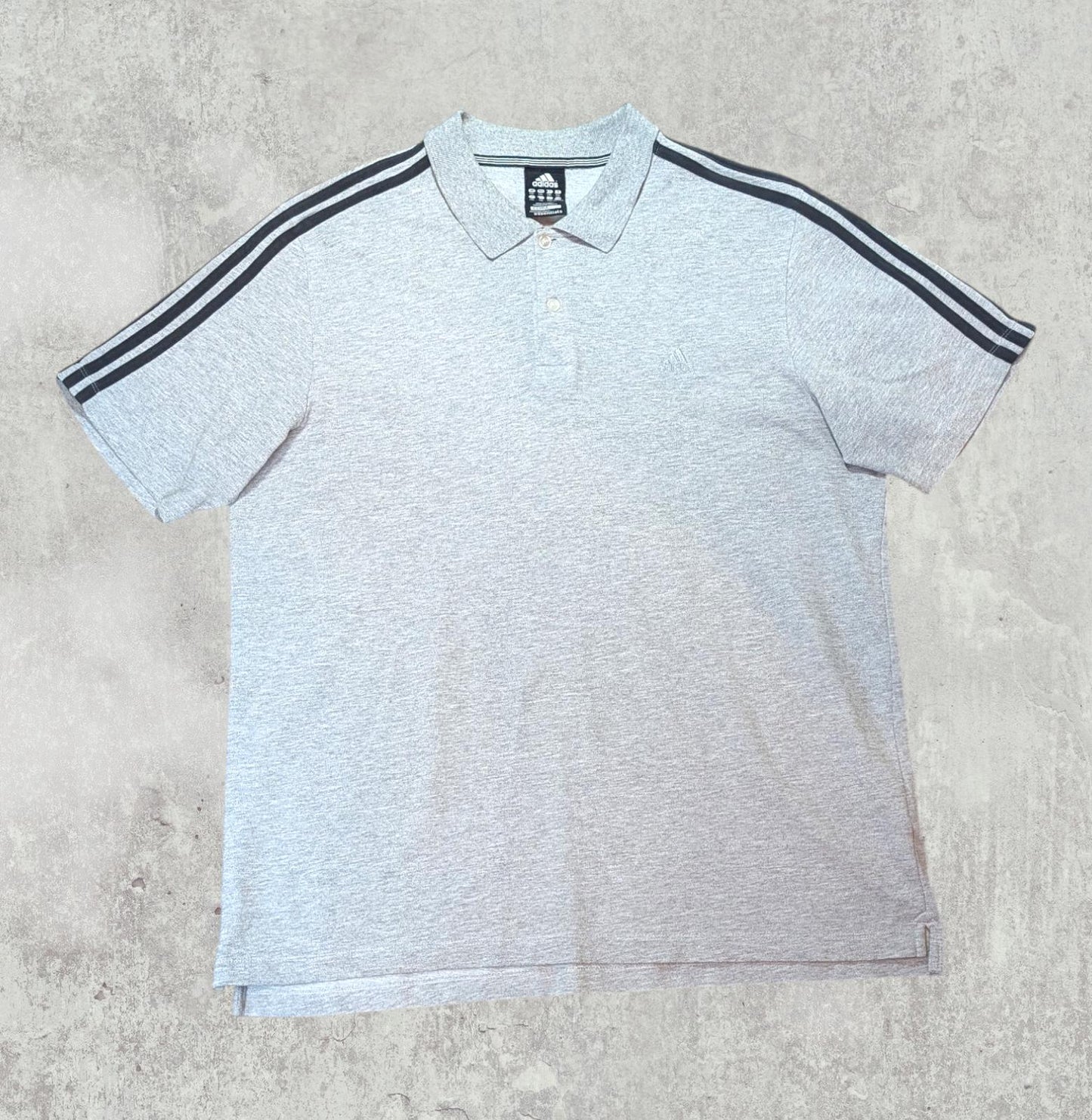 Adidas Men's Polo T Shirt - Grey - Size XXL