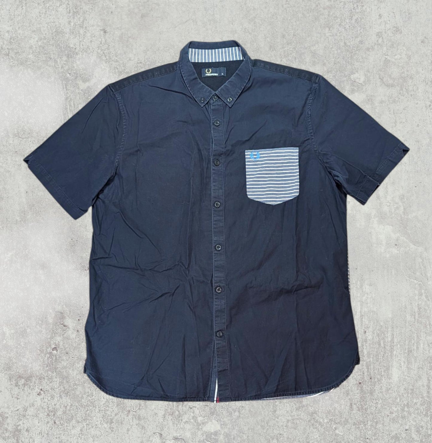 Fred Perry Men's Shirt - Navy - Size XL