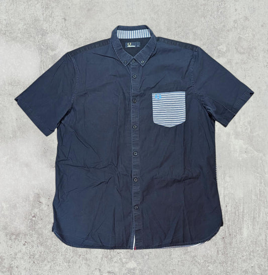 Fred Perry Men's Shirt - Navy - Size XL